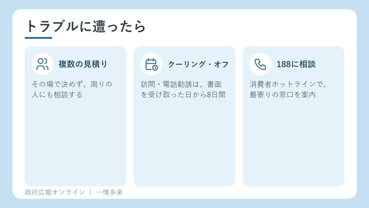 トラブルに遭ったときの考え方